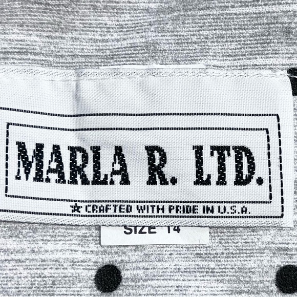 VINTAGE 80s peplum ruffle waist midi dress column pencil puff shoulder polka dot - Picture 9 of 13